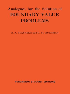 cover image of Analogues for the Solution of Boundary-Value Problems